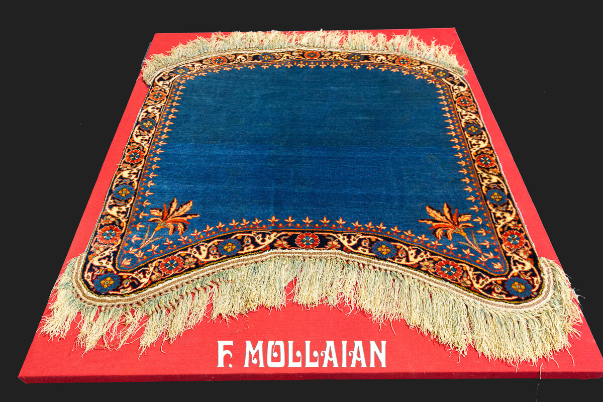 Saddle Cover Kashan Mohtasham Rug Sky Blue Color n°:605829